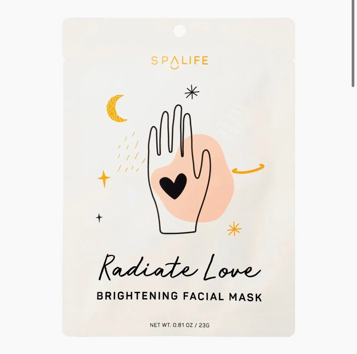 Radiate love - brightening face mask