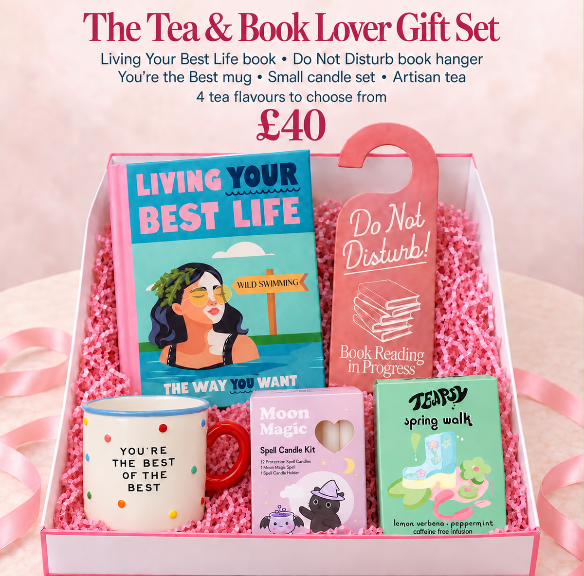 The Tea & Book Lover Gift Set Serenity healing gifts