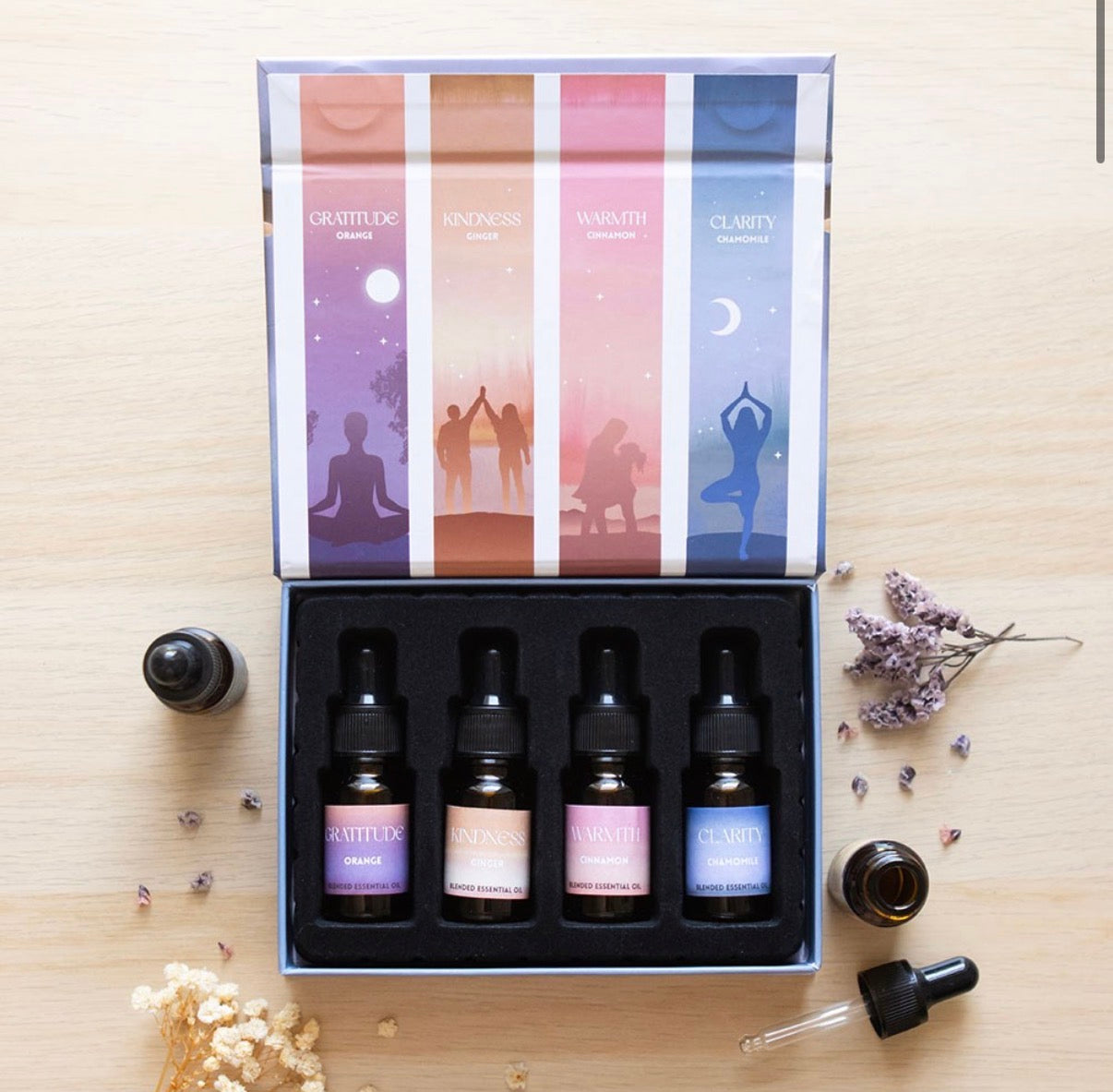 The mindfulness collection essential oil set Serenity healing gifts