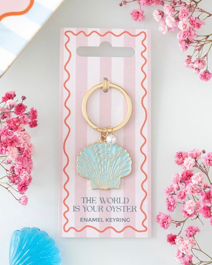 The world is your oyster Keyring