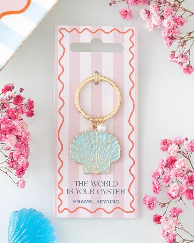 The world is your oyster Keyring
