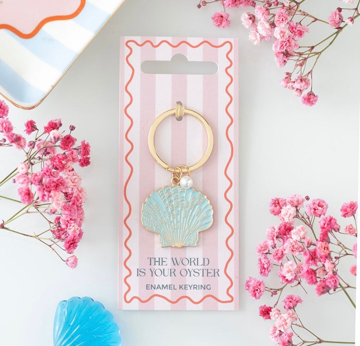 The world is your oyster Keyring