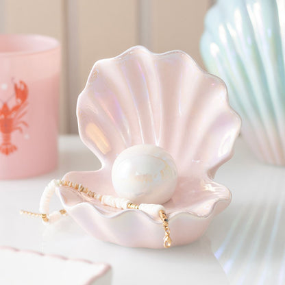 Iridescent Clam Shell Coastal Trinket Dish Serenity healing gifts