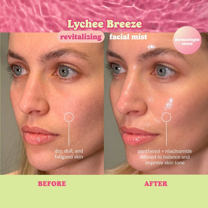 Lychee Breeze Revitalising Infused Water Facial Mist Serenity healing gifts