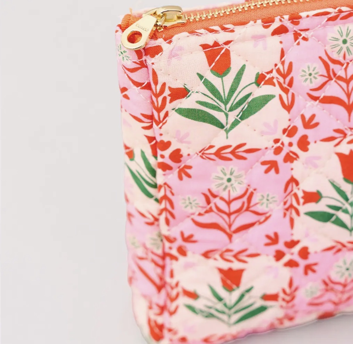 Pink floral pouch Serenity healing gifts