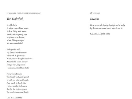 Gedicht, das man jeden Tag im Jahr laut lesen kann