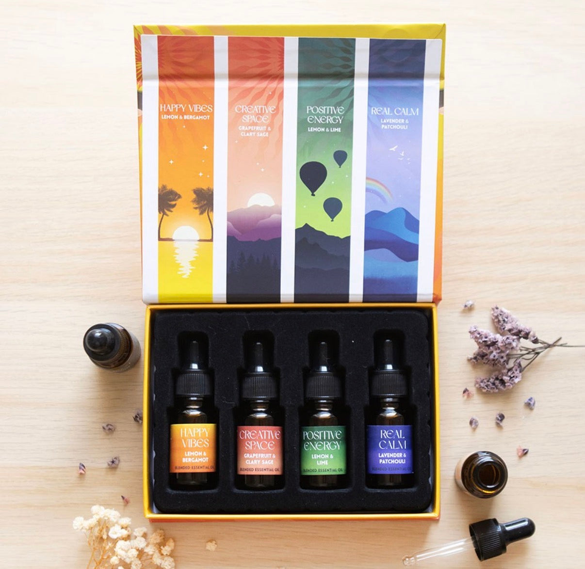 The happy collection essential oil set
