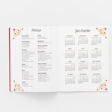 Scandinavian 12 Month Planner Serenity healing gifts