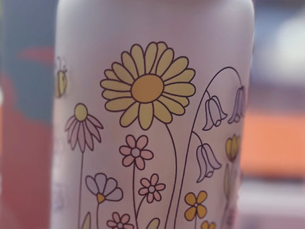 Be A Wildflower 16oz Glas-Tumbler