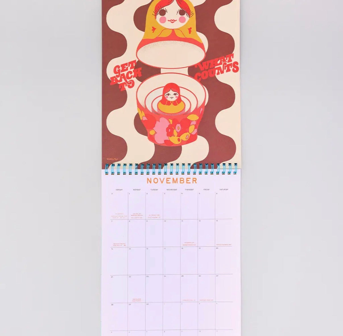 Wall calander 2027 Serenity healing gifts