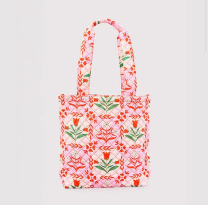 Pink floral tote bag Serenity healing gifts