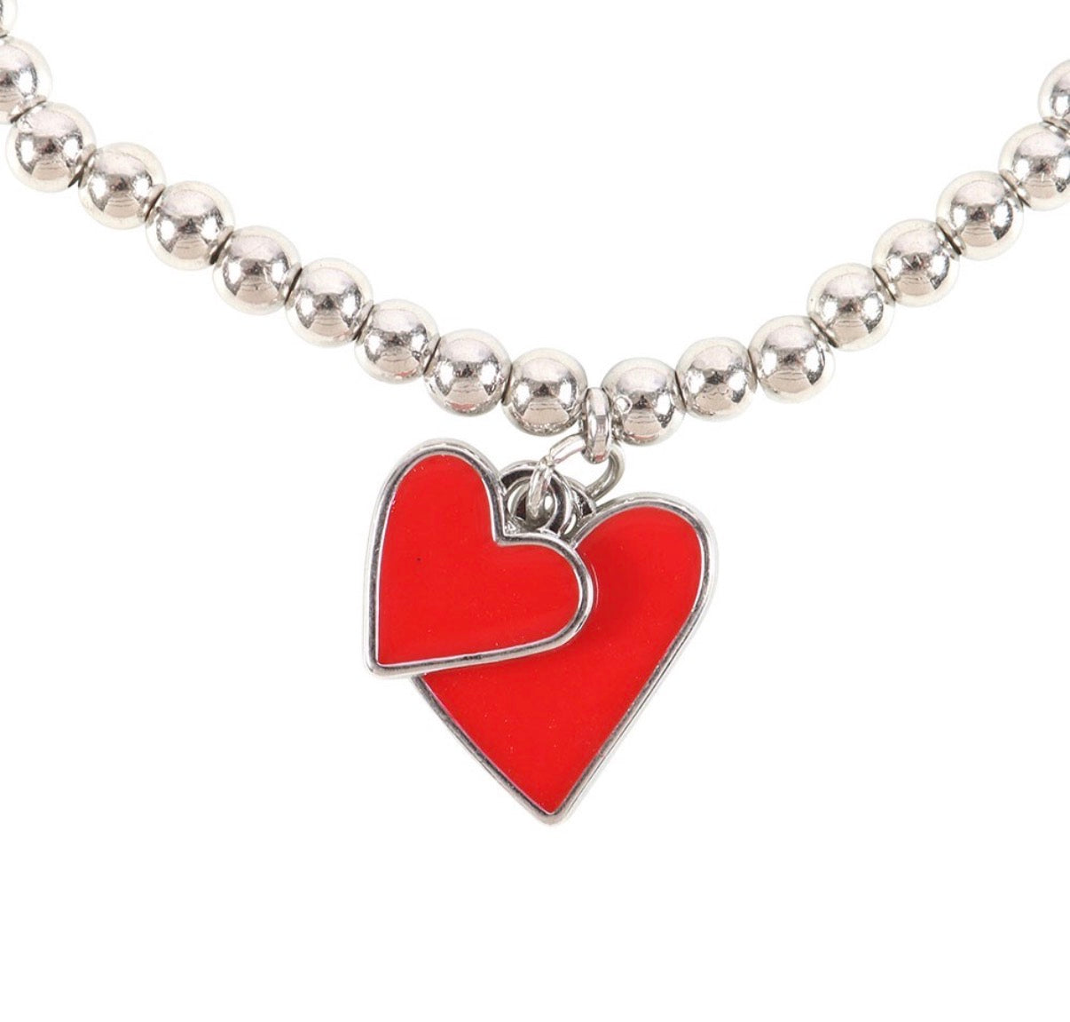 All you need is love, beaded heart bracelet