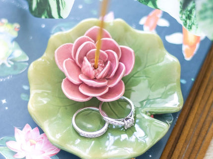 Lily pad trinket dish & incense holder