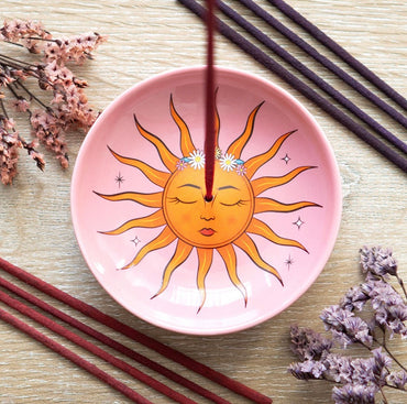 Sun celestial incense holder dish