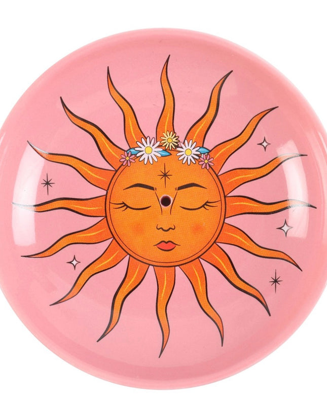 Sun celestial incense holder dish
