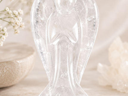 Clear quartz healing angel