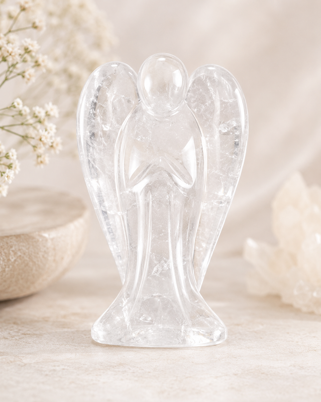 Clear quartz healing angel