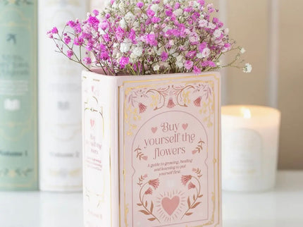 Pink Book Shaped Vase