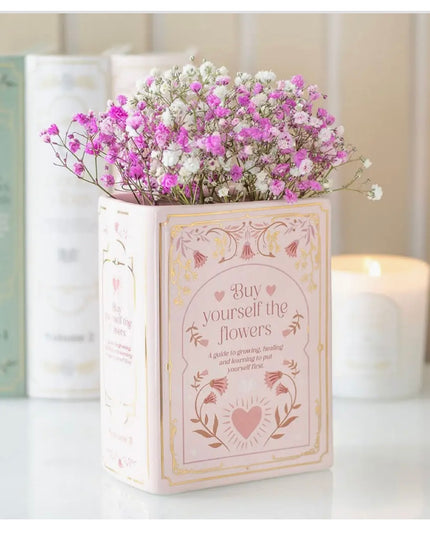 Pink Book Shaped Vase