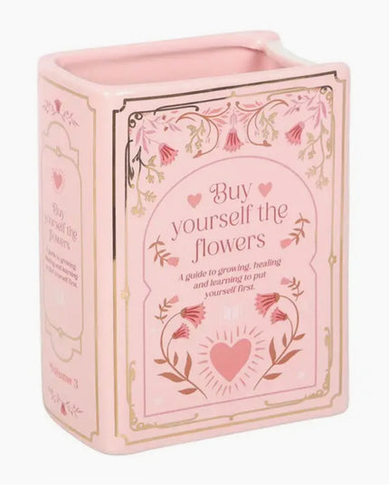 Pink Book Shaped Vase