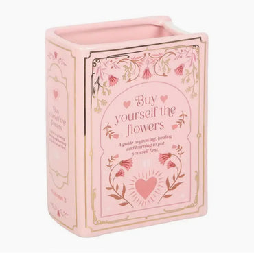 Pink Book Shaped Vase