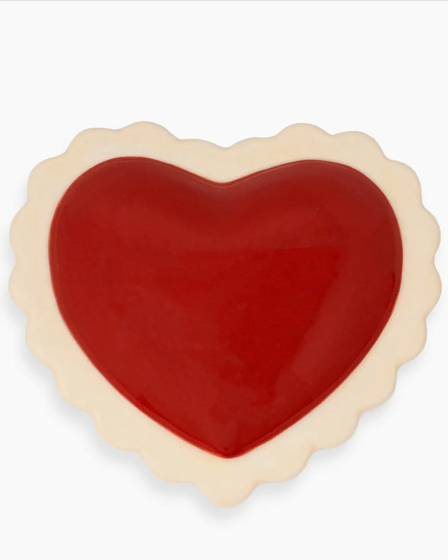 Ceramic Heart Trinket Box