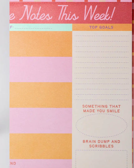 Week To Week Desk Planner