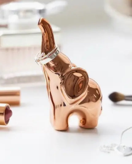 Copper Elephant Ring Holder