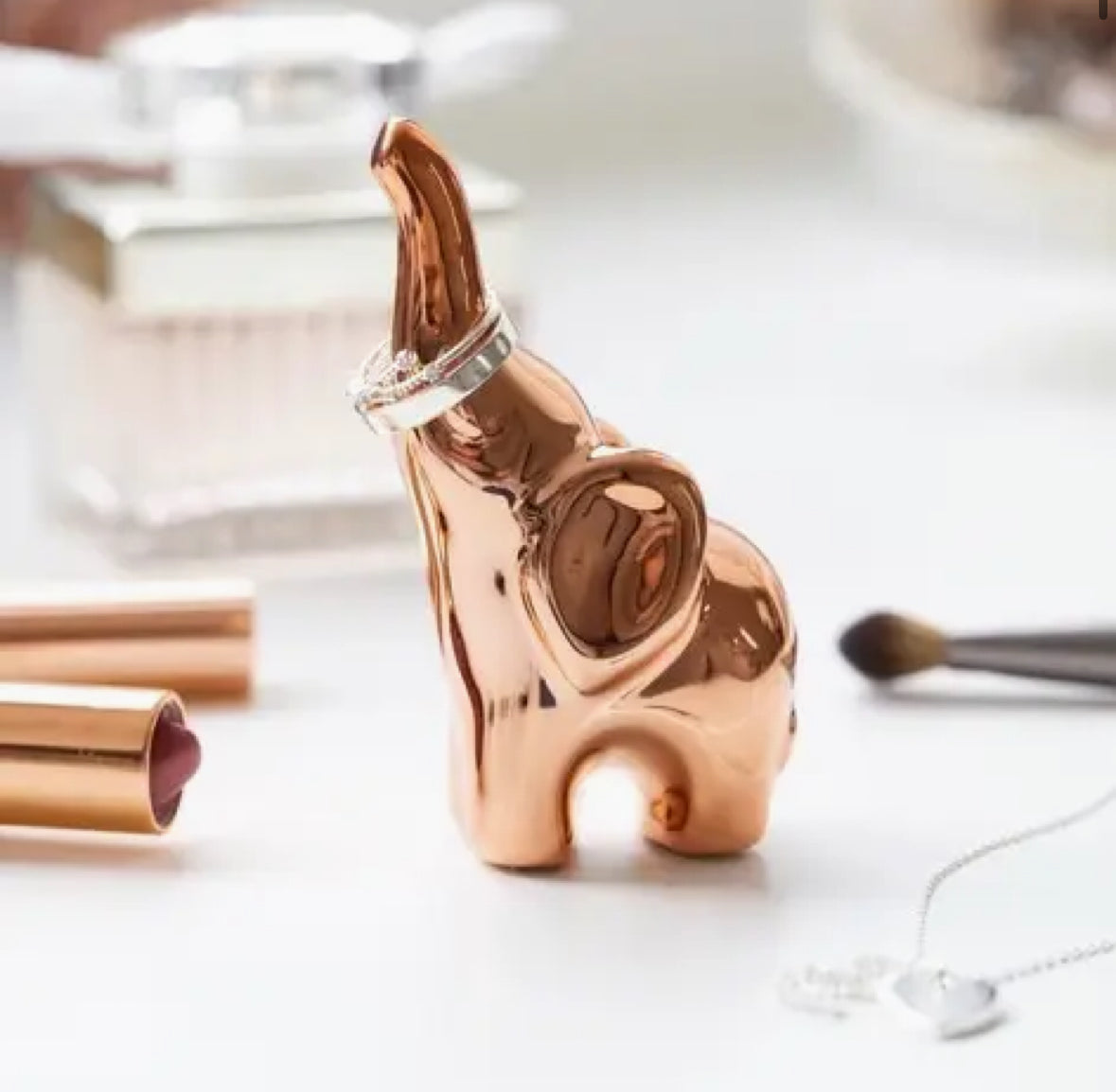 Copper Elephant Ring Holder Serenity healing gifts