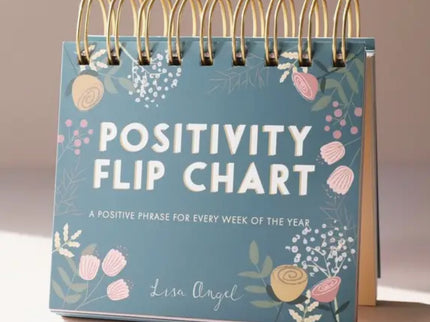 Wöchentlicher Positivitäts-Flipchart mit Blumenmotiv