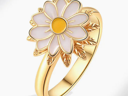 Daisy Flower Fidget Spinner Ring