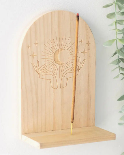 Natural Mystical Hands Incense Holder Shelf