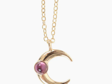 The Moon Celestial Amethyst Necklace Greeting Card