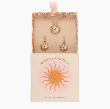 Sun Earring and Necklace Set