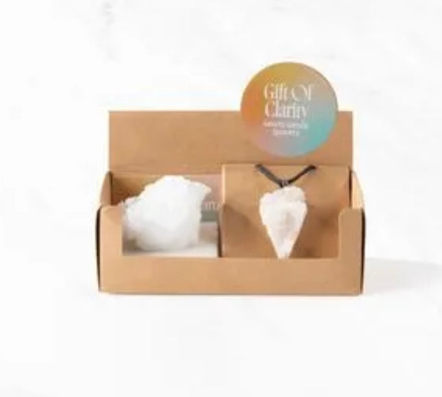 Geode Gift Set - Clear Quartz