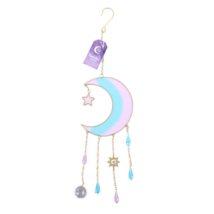 Iridescent Crescent Moon Suncatcher Serenity healing gifts