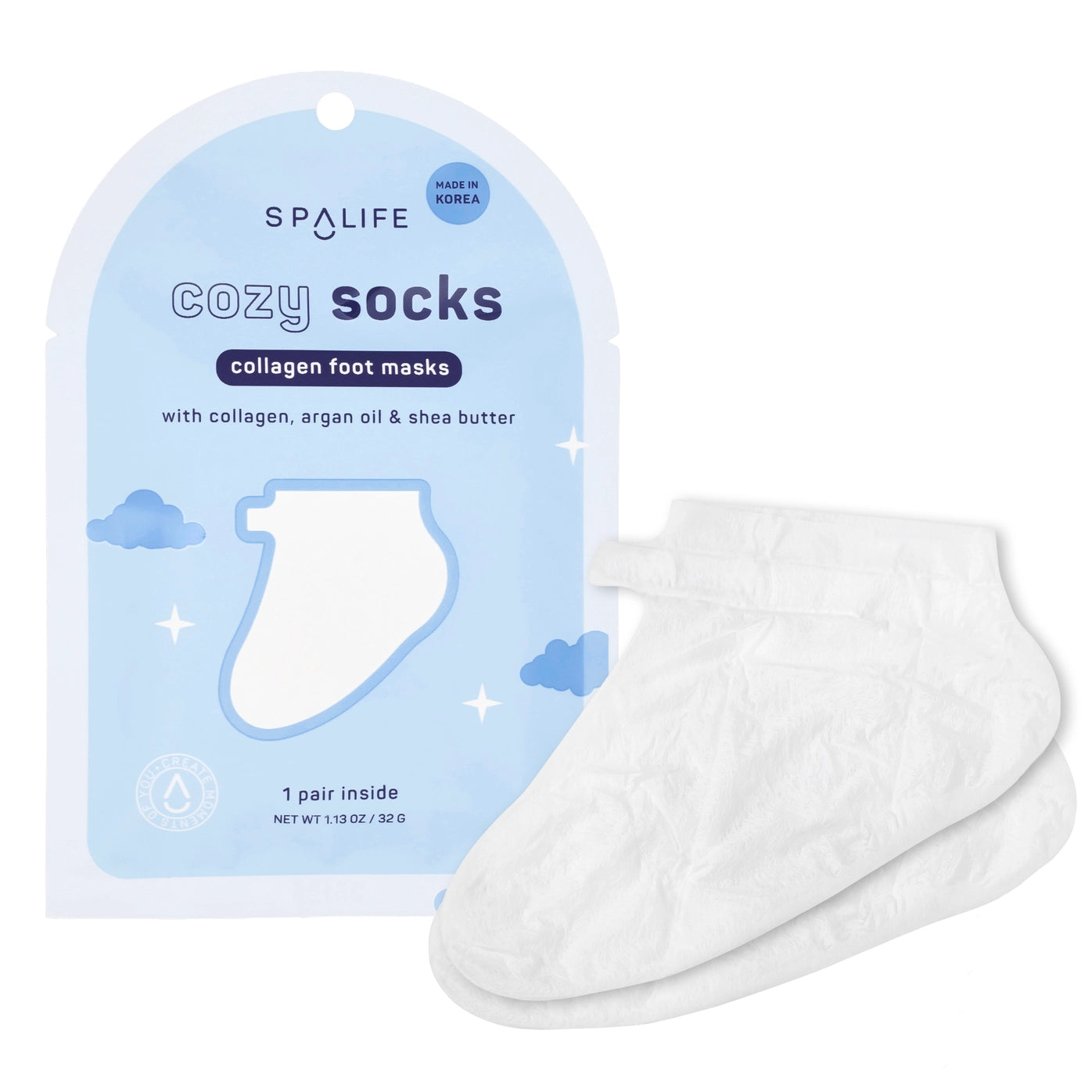 Cozy Socks Collagen Spa Foot Mask Serenity healing gifts